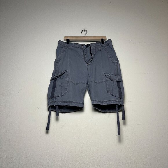 Retro CSG Men 34 Cargo Shorts Summer Grey Workwear Utility Beach Casual Minimal - Picture 1 of 13